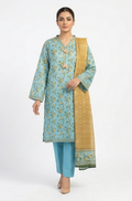 Zaraiz Lawn large green floral 3pcs
