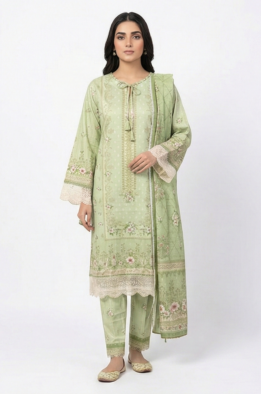Zaraiz Premium Embroidered jacquard 3pcs