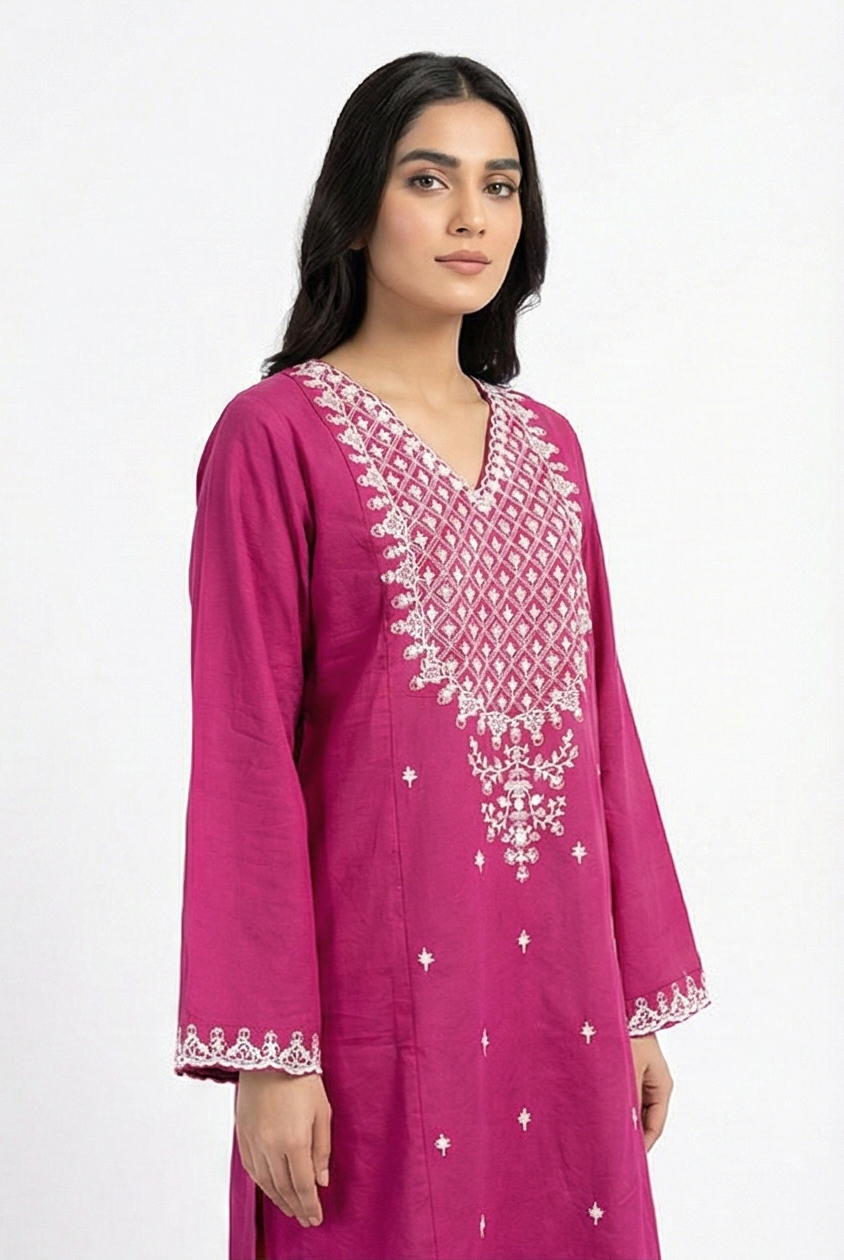 Asim Jofa Lawn embroidery v neck 2pcs