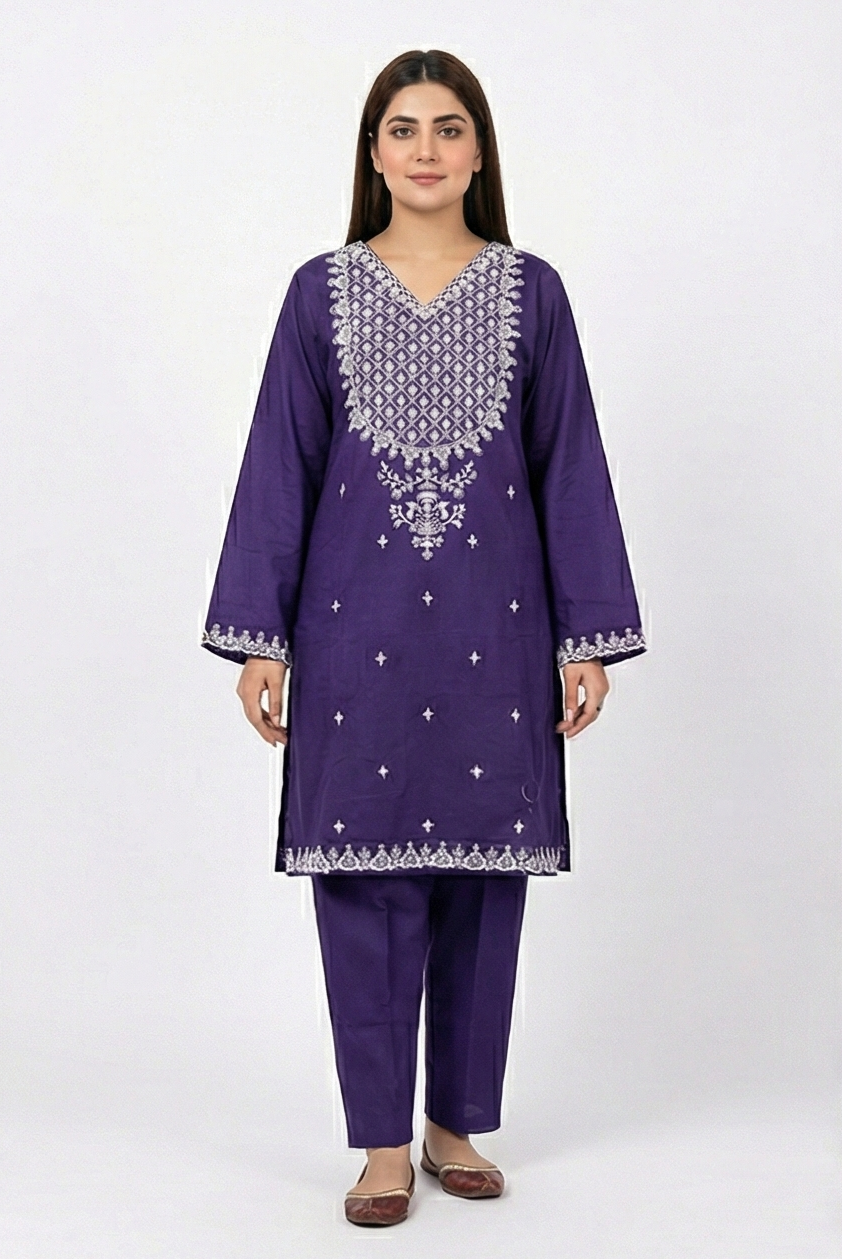 Asim Jofa Lawn embroidered 2pcs