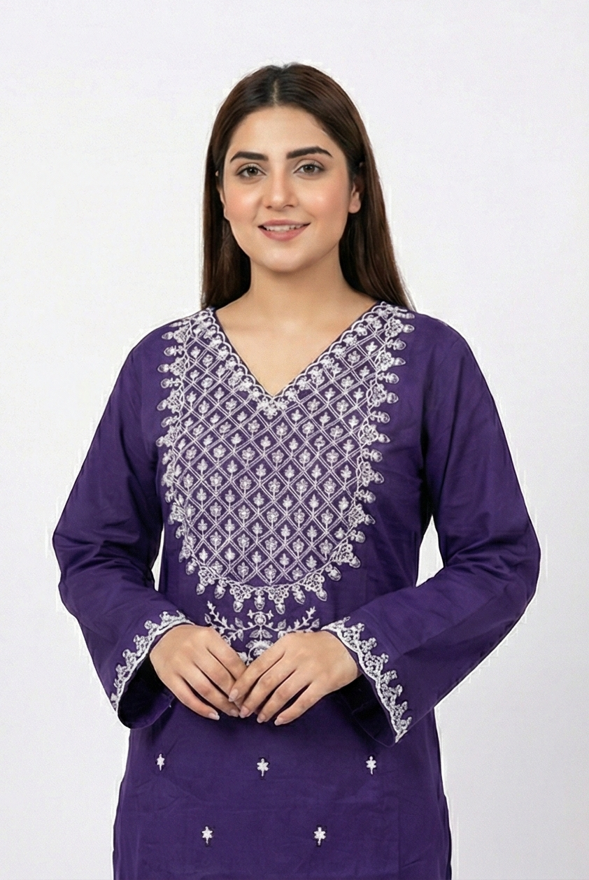 Asim Jofa Lawn embroidered 2pcs