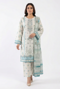 Zaraiz Premium embroidered white and light blue 3pcs