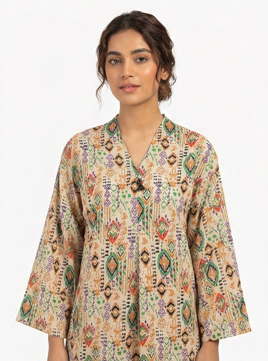 Nishat 2 piece Multi color cotton with tulip trouser 2pcs