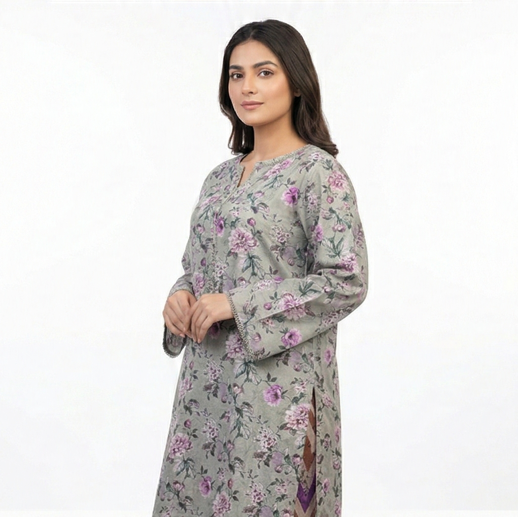 Zaraiz Floral grey green 2pcs