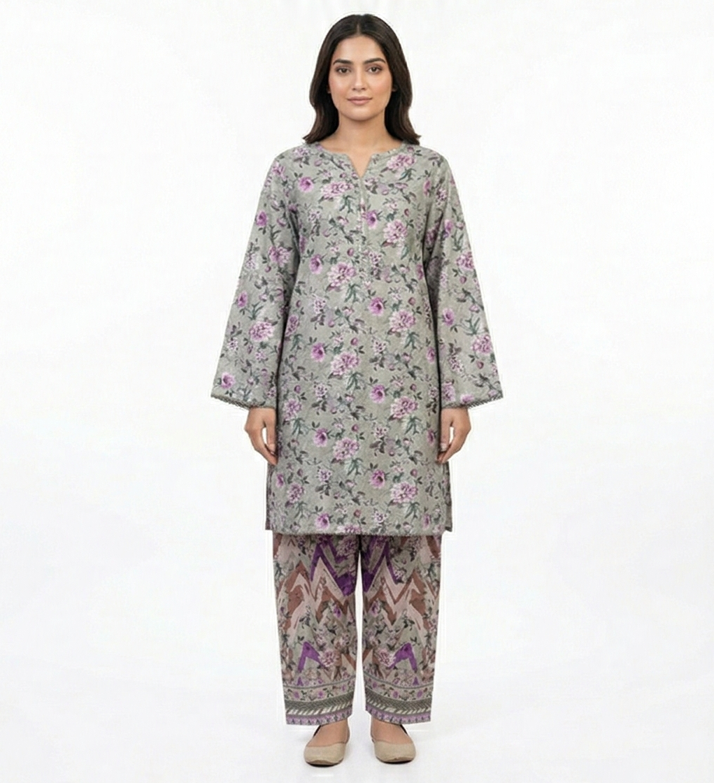 Zaraiz Floral grey green 2pcs